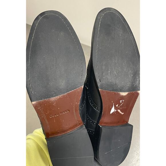 Cole Haan Batlin Oxford Wingtip Black Leather Dress Shoes Men\'s Sz 13